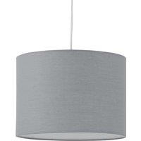 First Choice Lighting Grey Textured Cotton 25cm Pendant Lightshade