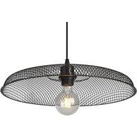 First Choice Lighting Cassidy - Large Black Mesh Easy Fit Metal Pendant Shade