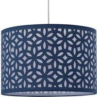 First Choice Lighting Navy Blue Laser Cut 25cm Pendant Lightshade