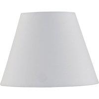 First Choice Lighting Ivory Cotton 20cm Diameter Tapered Fabric Lamp Shade in Off-White
