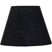 First Choice Lighting Black Cotton 20cm Diameter Tapered Fabric Lamp Shade