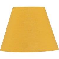 First Choice Lighting Ochre Cotton 20cm Diameter Tapered Lamp Shade in Yellow