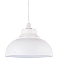 First Choice Lighting Domed - Cream Easy Fit Metal Pendant Shade in White