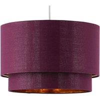 First Choice Lighting Kozy - Burgundy & Gold 30cm Pendant Shade