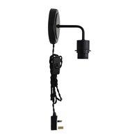 First Choice Lighting Toby - Black Plug in Wall Light Fitting Glass Not Included