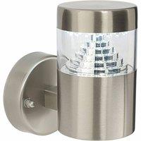First Choice Lighting Pyramid - Stainless Steel LED Outdoor Wall Light in Silver