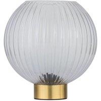 First Choice Lighting Betchley - Battery Operated Satin Brass Lamp with Clear Glass in Gold