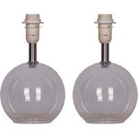 First Choice Lighting Buck - Glass Table Lamp Bases Only Twin Pack in Clear