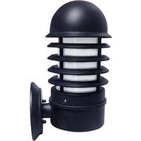 First Choice Lighting Mason - Black Louvred Outdoor Wall Light