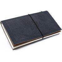 KDMD Handmade Leather Journal - My Little Black Book - Black (80 pages)