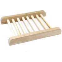 KDMD Hemu Wood Soap Dish - Ladder in Brown