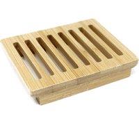 KDMD Hemu Wood Soap Dish - Box in Brown