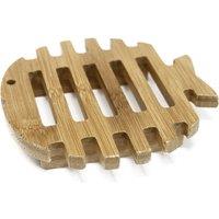 KDMD Hemu Wood Soap Dish - Fish in Brown