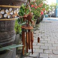 KDMD Bamboo Windchime - Natural finish - Coconut Dragon in Brown