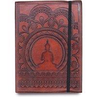 KDMD Small Notebook with strap - Tibetan Mandala in Maroon