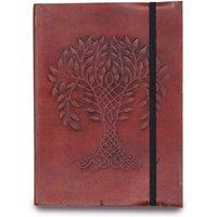 KDMD Small Notebook with strap - Tree of Life in Maroon