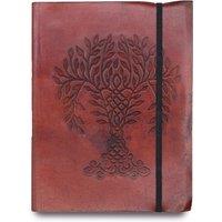 KDMD Medium Notebook with strap - Tree of Life in Maroon