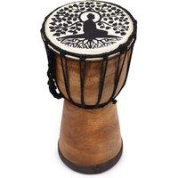 KDMD Buddha Wide Top Djembe Drum - 13cm in Brown