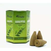 KDMD Pack of 10 Masala Backflow Incense - Eucalyptus in Green