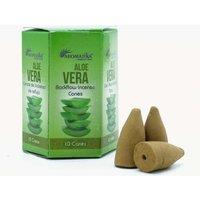 KDMD Pack of 10 Masala Backflow Incense - Aloe Vera in Green