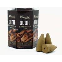 KDMD Pack of 10 Masala Backflow Incense - Oudh in Black