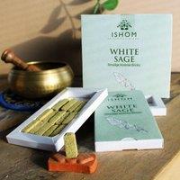 KDMD Pack of 15 Natural Incense Smudge Bricks & Burner - White Sage in Green