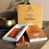 KDMD Pack of 15 Natural Incense Smudge Bricks & Burner - Sandal Wood in Yellow
