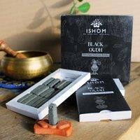 KDMD Pack of 15 Natural Incense Smudge Bricks & Burner - Black Wood