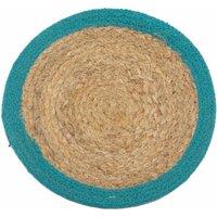 KDMD Place Mat - Jute & Cotton 30cm in Teal
