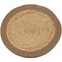 KDMD Place Mat - Jute & Cotton 30cm in Brown