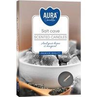 KDMD Set of 6 Scented Tealights - Salt Cave in Brown