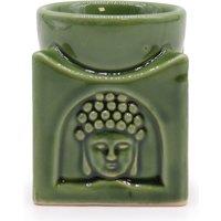 KDMD Square Buddha Burner - Dark Jade in Green
