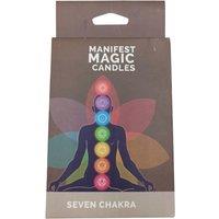 KDMD Seven Charkra Manifest Candles (pack of 7) in Brown