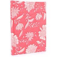 KDMD Cotton Bound Notebooks 20x15cm - 96 pages - Pink Floral | Size: 20x15 cm