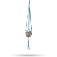 KDMD Macrame Pot Holder Classic - Powder Blue Med Pot