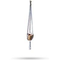 KDMD Macrame Pot Holder Classic - Pastal Tones Bathroom Med Pot in Brown