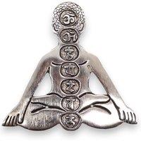 KDMD Polished Aluminum Seven Chakra Yoga Incense Holder in Silver