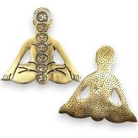 KDMD Gold Aluminum Seven Chakra Yoga Incense Holder
