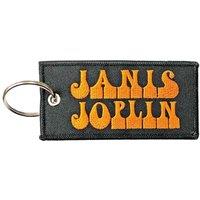 Janis Joplin Logo Patch Keyring in Black