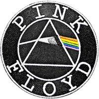 Pink Floyd Patch Dark Side of the Moon Circle Logo new Official Black Iron On
