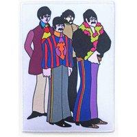 Beatles Patch Yellow Submarine Band Logo Border Official Printed iron on in Black
