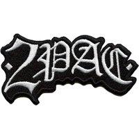 Tupac Shakur Patch Gothic Arch Logo new Official Embroidered woven iron on in Black