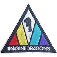 Imagine Dragons Patch Triangle Band Logo new Official Embroidered woven iron on in Black