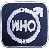Who Patch Spray Band Logo Official Embroidered woven iron on in Black