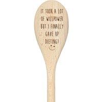 60 SECOND MAKEOVER Diet Spoon It Took A Lot Of Willpower But Gave Up Funny Wooden Spoon in Beige