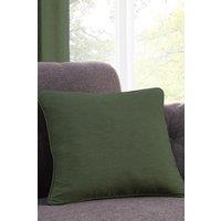 Fusion 'Sorbonne' Luxury Plain Dyed Filled Cushion 100% Cotton in Bottle Green | Size: 43 cm x 43 cm