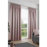 Fusion 'Galaxy' Pair of Light Reducing Thermal Effect Pencil Pleat Curtains in Rose | Size: 117 cm width x 137 cm drop