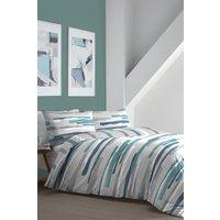 Fusion 'Clifton' Colourful Abstract Print Duvet Cover Set in Teal | Size: Single