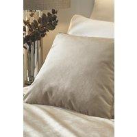Soiree 'Melanie' Luxe Velvet Filled Cushion in Beige | Size: 43 cm x 43 cm