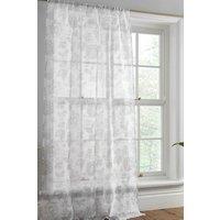 Dreams & Drapes 'Marinelli' Floral Print Voile Panel in Grey | Size: 140 cm width x 137 cm drop